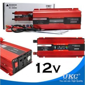 Инвертор на напрежение UKC 12V – 220V, 2000W, LCD дисплей