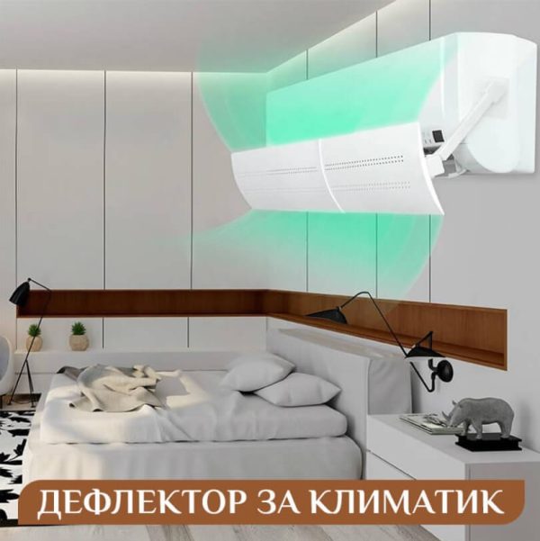 Дефлектор за климатик за защита от директен въздушен поток