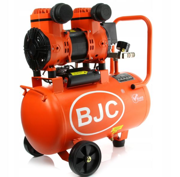 Монофазен безмаслен бутален компресор за въздух BJC 1.5 kW, 220 л/мин, 8 бара, 24 л