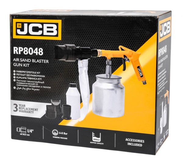 Пневматичен Пясъкоструен пистолет 1л с 4 дюзи JCB