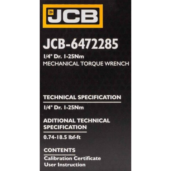 Динамометричен ключ 1/4″ 1-25 Nm JCB