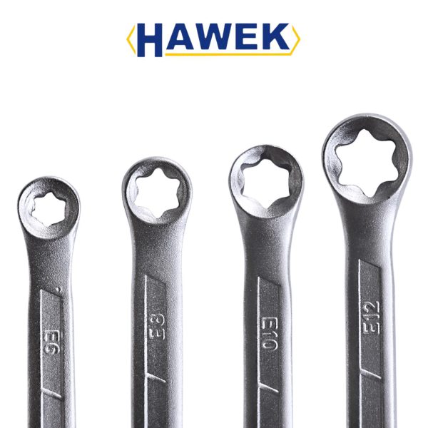 Ключове E-TORX блистер комплект 4 броя HAWEK