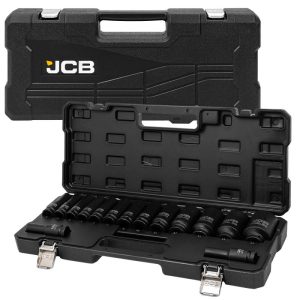 Дълбоки ударни вложки комплект 6-стенни 15части (10-36мм) JCB