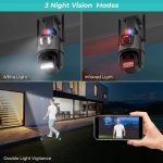 6MPX Двойна външна WIFI камера iCSee в черно - Image 2