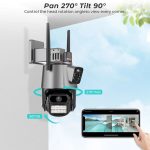 6MPX Двойна външна WIFI камера iCSee в черно - Image 3