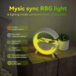 Безжично зарядно за телефон с LED светлини и колонка - Image 3