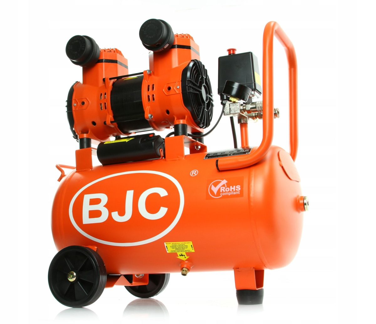 Монофазен безмаслен бутален компресор за въздух BJC 1.5 kW, 220 л/мин, 8 бара, 24 л - Image 2