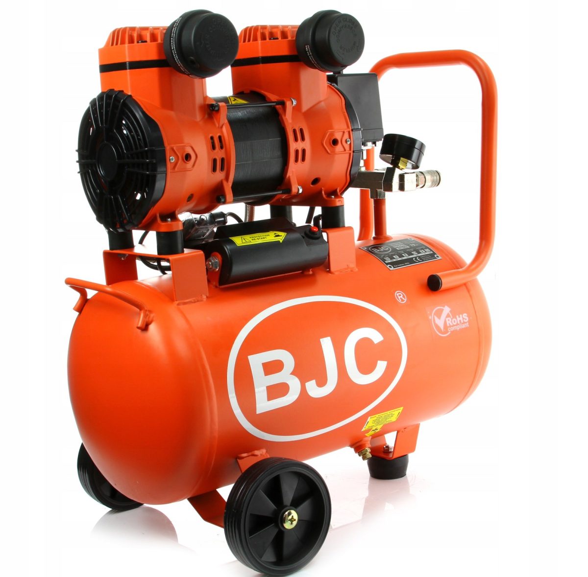 Монофазен безмаслен бутален компресор за въздух BJC 1.5 kW, 220 л/мин, 8 бара, 24 л - Image 4