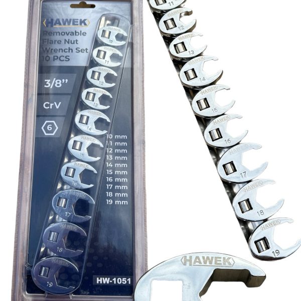 Комплект ключове пачи крак 10бр , 10-19mm HAWEK
