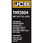 Хидравличен крик тип бутилка 20т JCB - Image 6