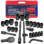 Ударно гедоре комплект 26 части дванадесетостенно (3/4"-1", 17-65 mm) EVERFORCE