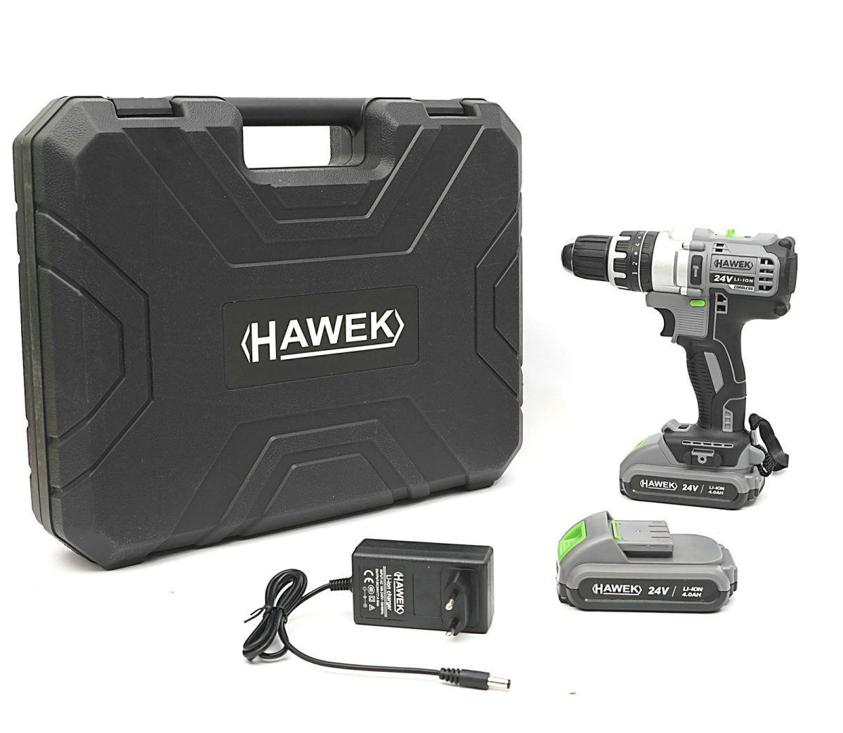 АКУМУЛАТОРЕН УДАРЕН ВИНТОВЕРТ 24V С ИНСТРУМЕНТИ И 2 БАТЕРИИ HAWEK - Image 4