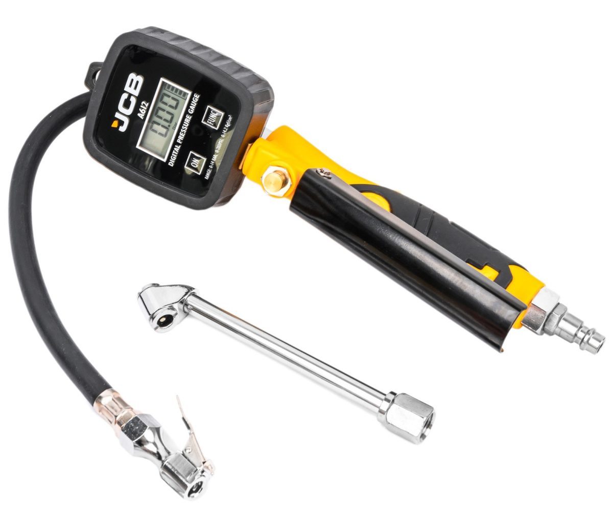 Пистолет за помпане на гуми с дигитален манометър LCD дисплей JCB - Image 2