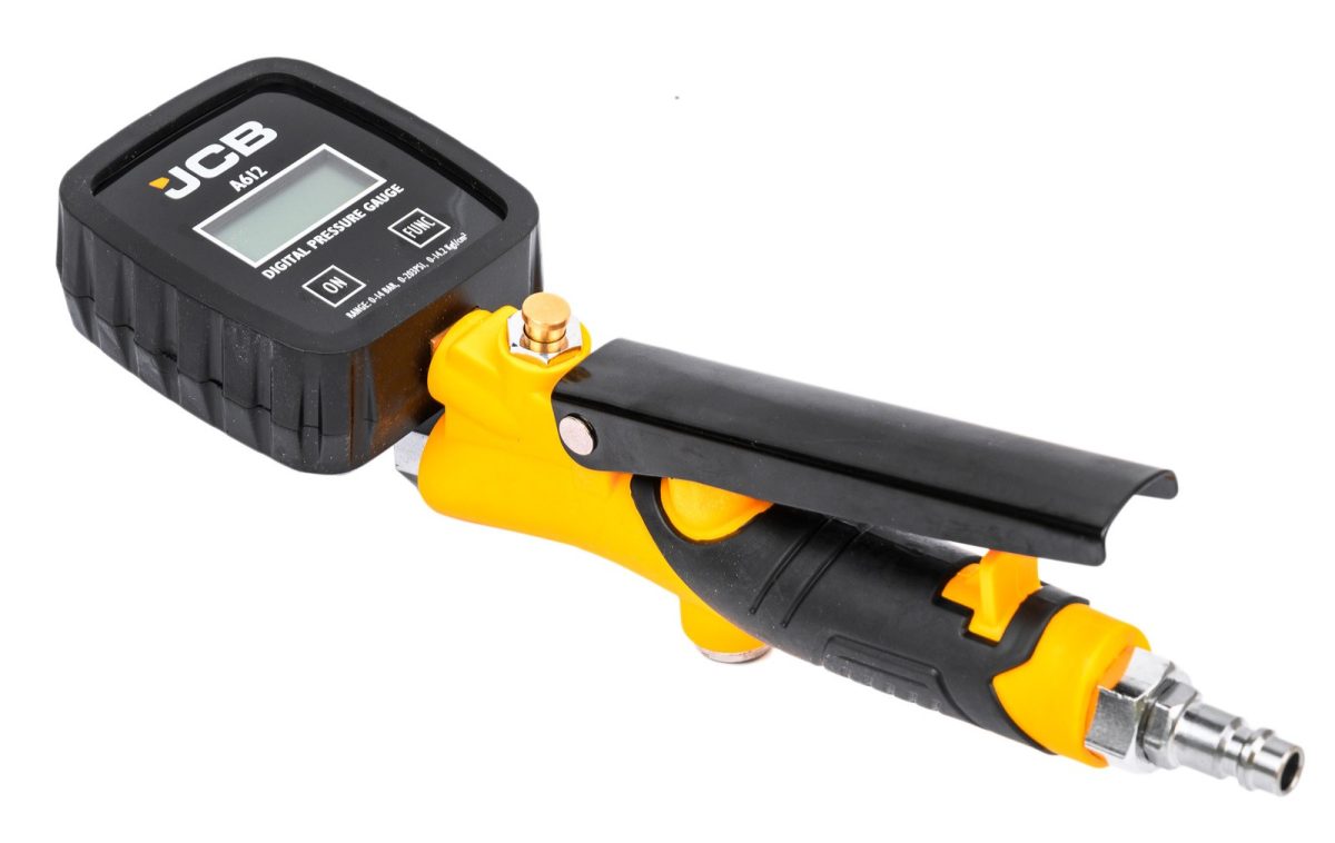 Пистолет за помпане на гуми с дигитален манометър LCD дисплей JCB - Image 5