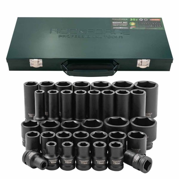 Професионален комплект ударни вложки 1/2" 35 части RockForce