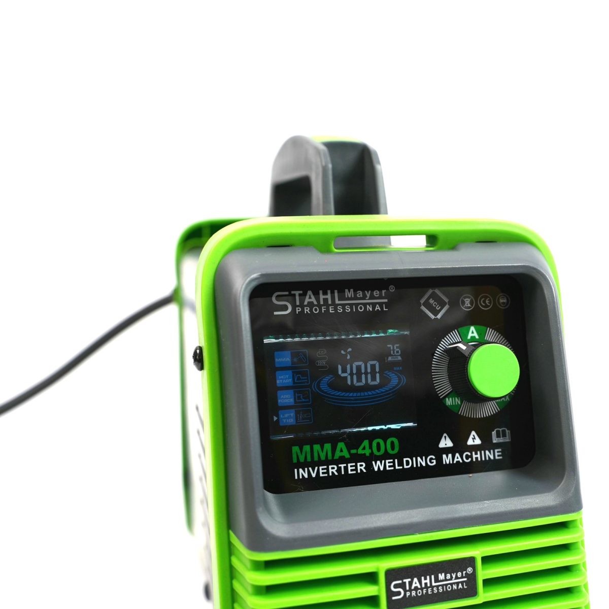Професионален Инверторен Електрожен 400А StahlMayer с LCD Дисплей + Маска Кабели Чукче Четка - Image 4