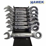 Комплект къси тресчотни ключове 8-19 мм 7 части HAWEK - Image 2