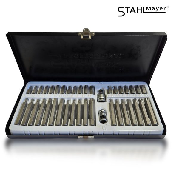 Комплект битове-накрайници Hex, XZN и Torx, 1/2" 3/8" 40 броя STAHLMAYER