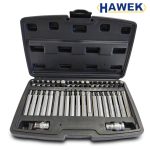 Комплект битове-накрайници 4401new , Hex, XZN и Torx, 1/2", 3/8", 40 броя HAWEK