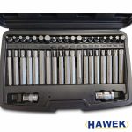 Комплект битове-накрайници 4401new , Hex, XZN и Torx, 1/2", 3/8", 40 броя HAWEK - Image 2