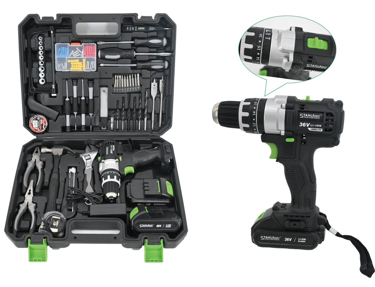 Акумулаторен ударен винтоверт 111 части 36V 8.0A STAHLMAYER - Image 1