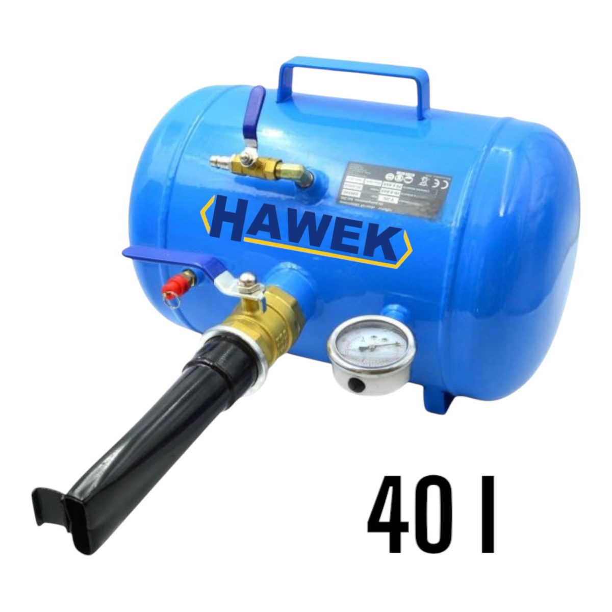 Бутилка за шоково помпане на гуми - бустер 40л HAWEK - Image 1