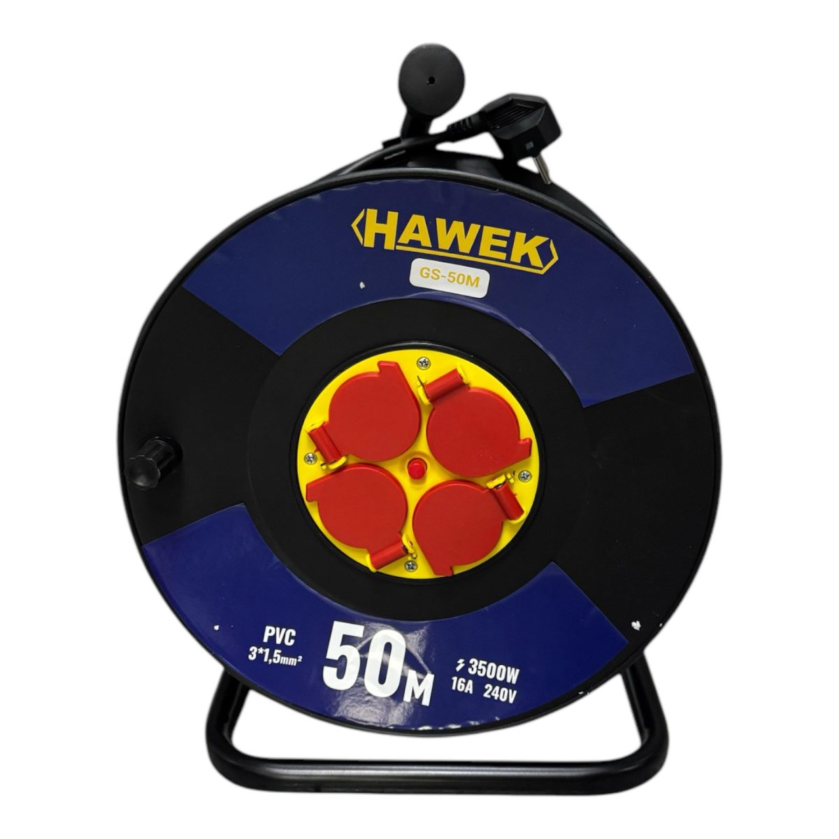 Удължител на макара с кабел 50 м HAWEK - Image 2