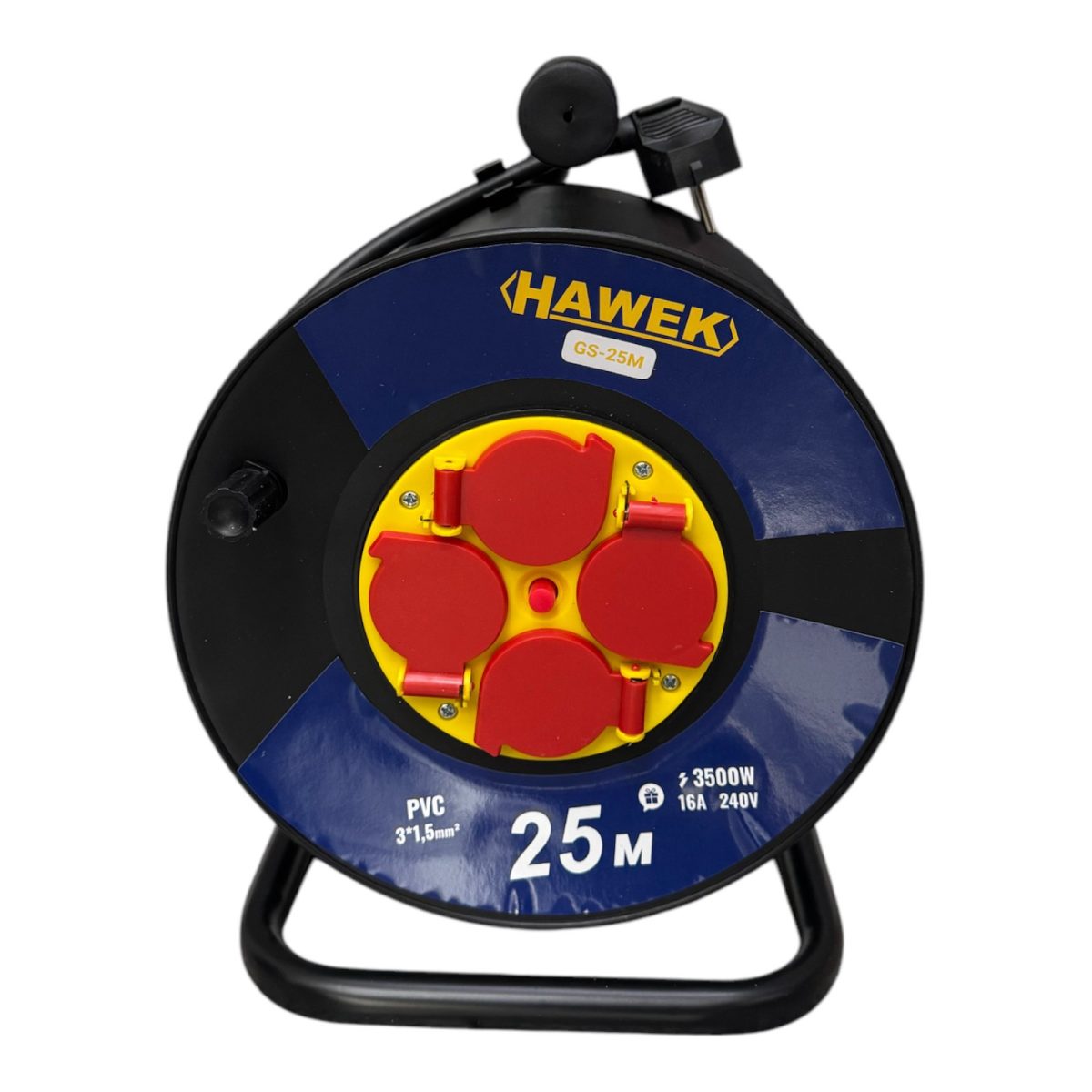 Удължител на макара с кабел 25 м HAWEK - Image 2