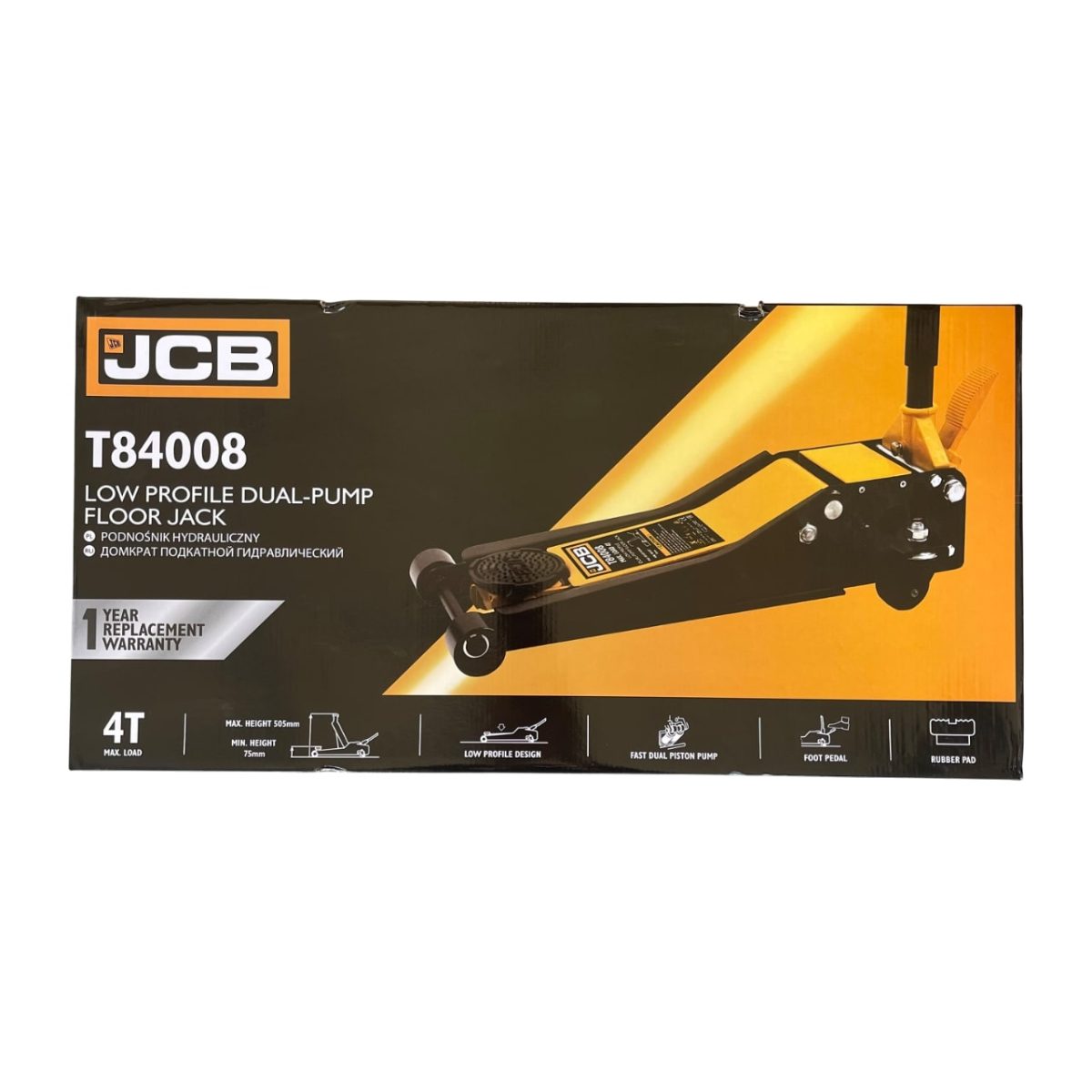Нископрофилен крик крокодил 4 тона с две помпи и педал 75 - 505мм JCB - Image 7