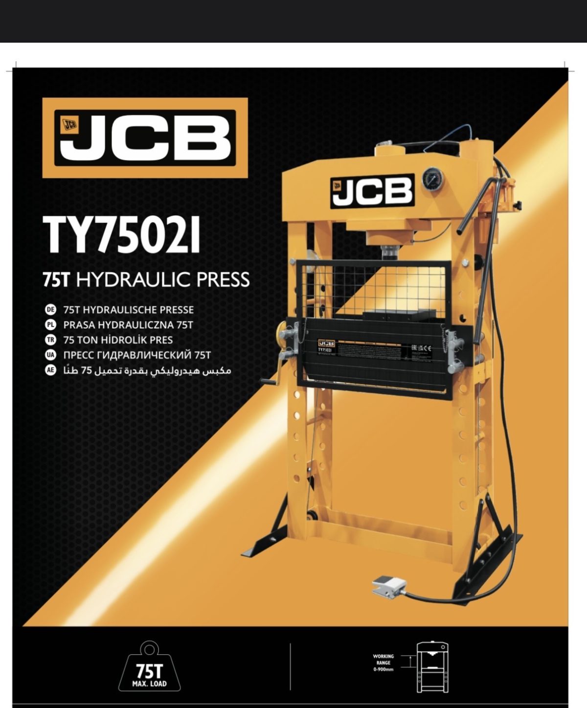 Пневмо-хидравлична преса 75 тона JCB - Image 2