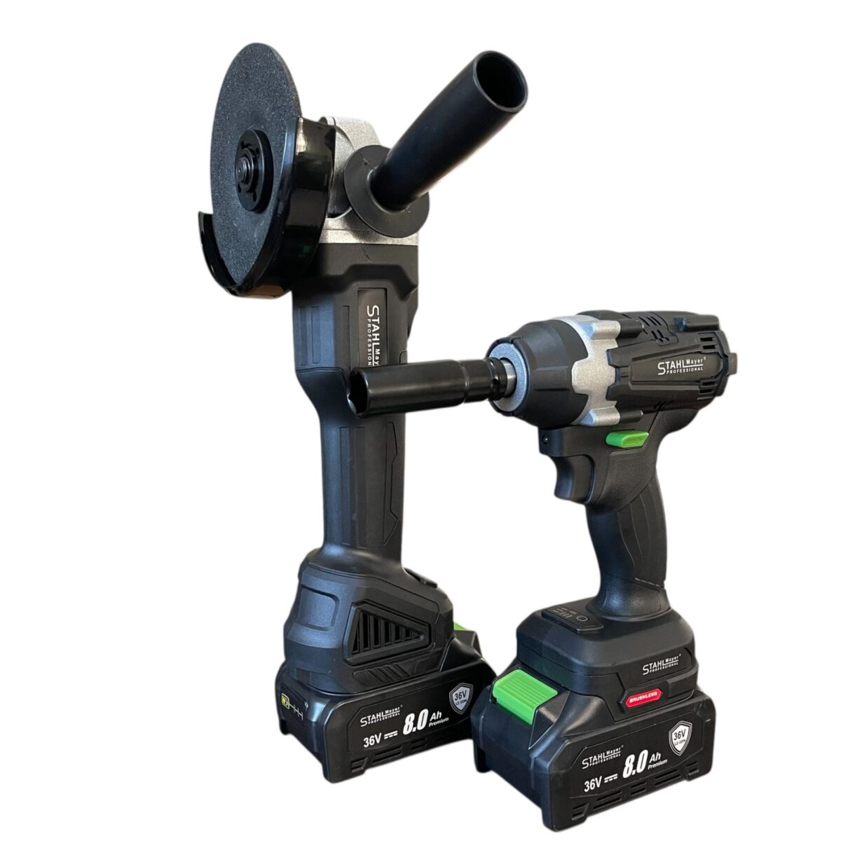 Комплект 2в1 Ударен Гайковерт и Ъглошлайф 36V 8.0A  StahlMayer - Image 2