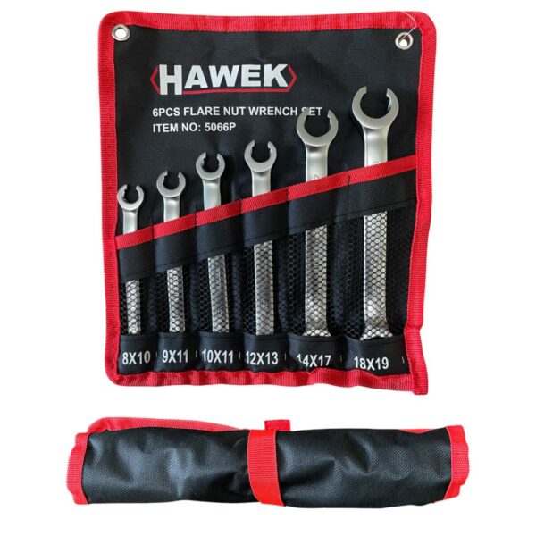 Комплект срязани ключове 6 части Hawek