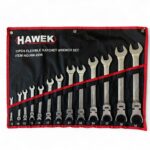 Звездогаечни тресчотни ключове с чупещо рамо 8 - 32 мм 13 части Hawek - Image 3