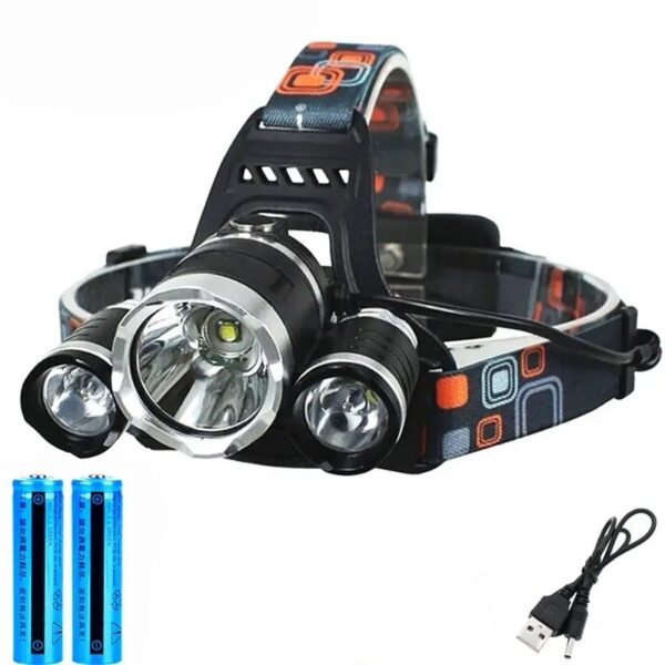 Акумулаторен челник с три лед диода 3XCREE T6