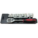 Тресчотка с вложки и удължител комплект 1/2” 12 части STAHLMAYER - Image 3