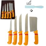 Комплект професионални месарски ножове и сатър 5 броя STAHLMAYER Exclusive + подарък