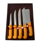 Комплект професионални месарски ножове и сатър 5 броя STAHLMAYER Exclusive + подарък - Image 5