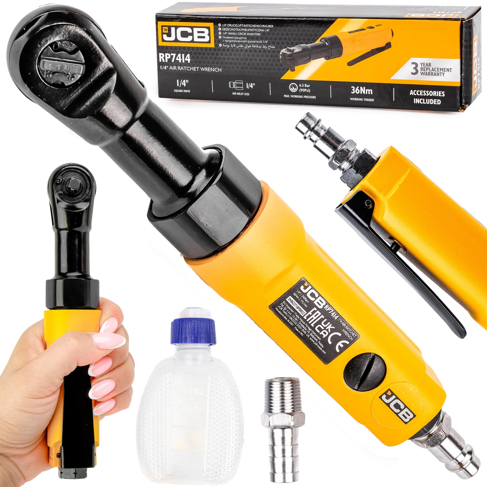 dadff Пневматична тресчотка 36NM 1/4 JCB - Image 1