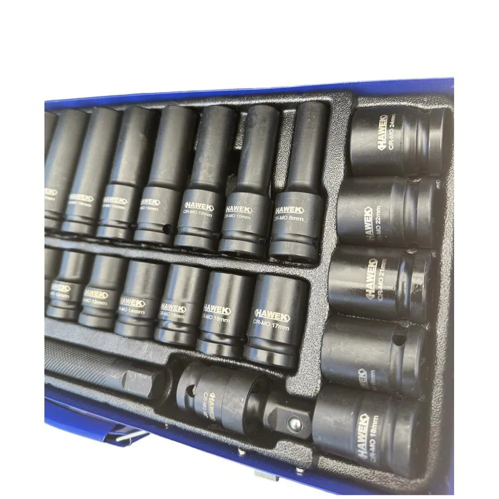 photoroom_20230728_203448-1000x1000__kopie-1940098 Комплект с ударни вложки 27 части 1/2“ CR–V в метален куфар HAWEK - Image 3