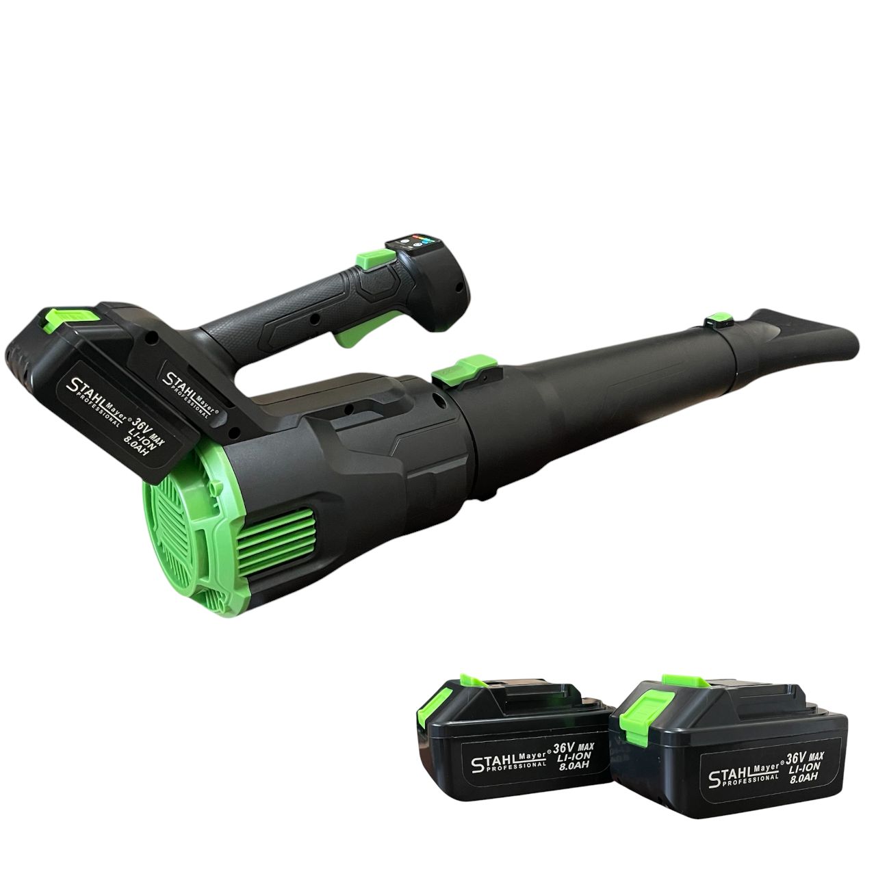 viber_изображение_2025-10-20_10-44-00-738 Акумулаторна въздуходувка STAHLMAYER  36v-8Ah. Духалка за листа 2 батерии и зарядно - Image 3