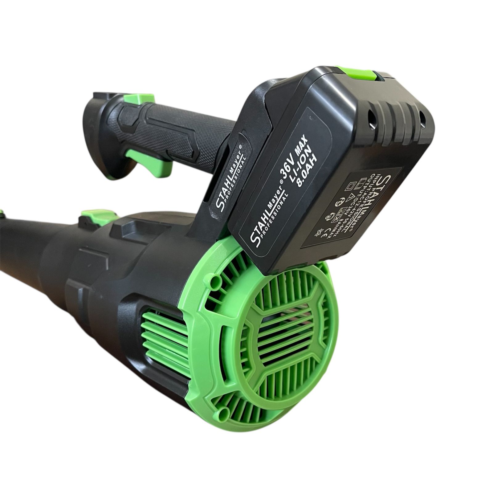 viber_изображение_2025-10-20_10-44-02-192 Акумулаторна въздуходувка STAHLMAYER  36v-8Ah. Духалка за листа 2 батерии и зарядно - Image 9