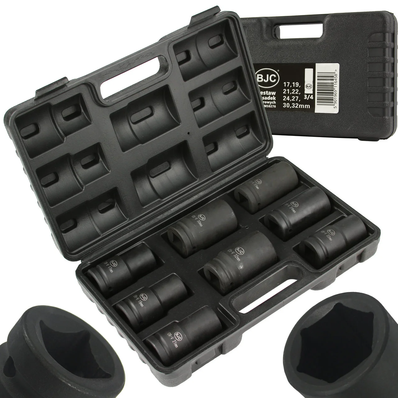 zestaw-nasadek-udarowych-3-4-17-32mm-8pcs-bjc Комплект 6 – стенни ударни вложки 8 части 3/4 BJC - Image 1