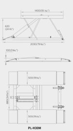 Монофазен ножичен подемник 3 тона RockForce - Image 2