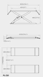 Ножичен подемник с товароподемност 3 тона (105-960мм) ROCKFORCE - Image 2