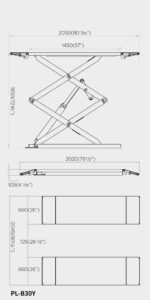 Ножичен подемник с товароподемност 3 тона (105-1850мм) ROCKFORCE - Image 3