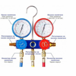 Комплект манометри за зареждане и тест на климатични системи STAHLMAYER - Image 2
