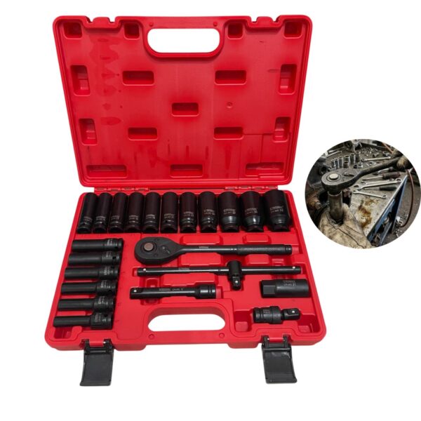 Ударно гедоре с дълбоки вложки  1/2  23части STAHLMAYER