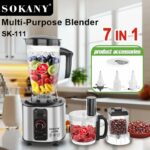 Мултифункционален кухненски робот 7 в 1 SOKANY – 1200W - Image 3