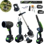 Професионален 4в1 Градински Комплект 36V – Ножица + Резачка + Тример + Турбо Пистолет STAHLMAYER