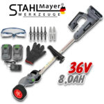 Телескопичен Акумулаторен Тример за Трева с 2 Батерии 36V 8A STAHLMAYER + 13 Подаръка - Image 2